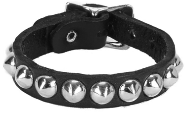 Funk Plus buckling conical stud genuine leather bracelet