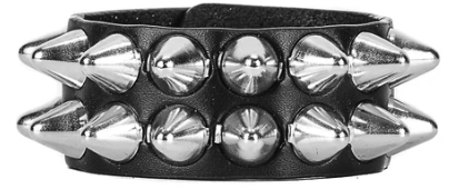 Funk Plus 2 row large conehead stud leather bracelet