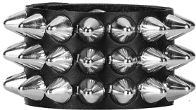 Funk Plus large conehead leather bracelet