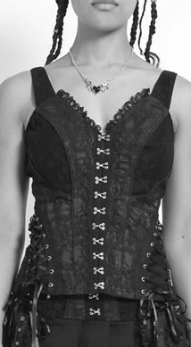 Tripp black cotton Enchanted corset top