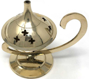 Brass Aladdin style cone incense burner