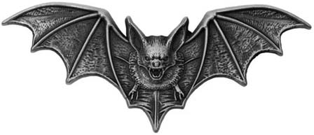 Kreepsville Creature of the Night bat pin brooch