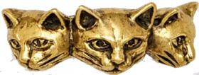 Nirvana bronze cats ring