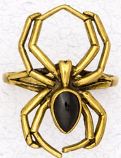 Nirvana bronze black widow spider ring
