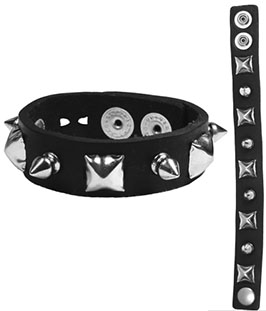pyramid stud/spike wristband