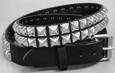 Funk Plus 2 row 1/2 inch pyramid stud full grain leather belt
