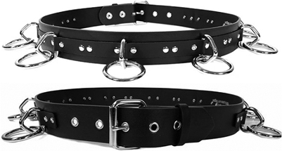 Funk Plus large oring strapped leather belt