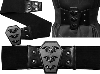 Kreepsvlle elastic waist bat coffin belt