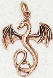 Bronze celtic dragon necklace