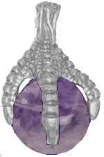 Nirvana dragon claw amethyst ball necklace