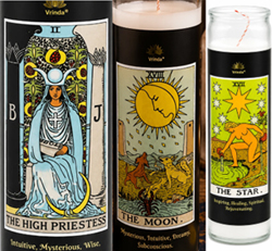 Tarot glass unscented spell candles