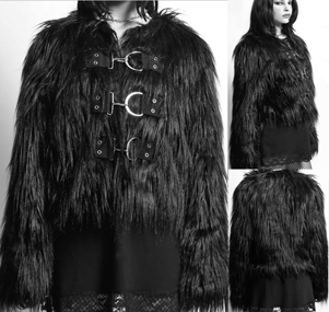 Tripp NYC black fur Furtastic jacket