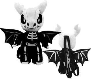 Comeco plush skeleton dragon poly backpack