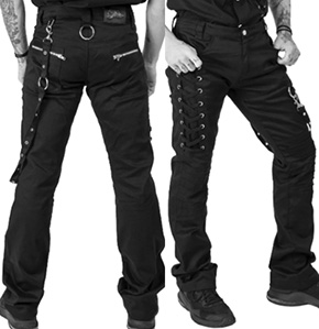 Ipso Facto Men's Gothic, Industrial, Steampunk, Punk, Cosplay Pants