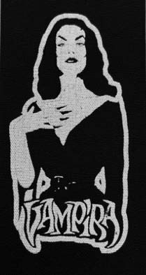 Vampira black cloth sew on patch