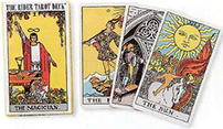 Rider Waite tarot deck with illustrations by Pamela Coleman Smith