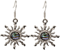 Abalone sun earrings