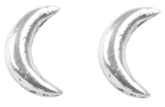 Sterling silver stud moon earrings