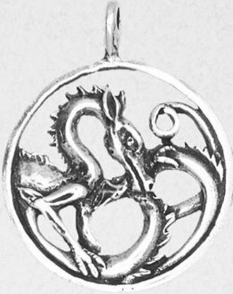 Nirvana pewter celtic dragon pendant