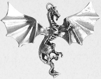 Nirvana pewter celtic dragon pendant on cord