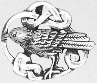 Nirvana pewter celtic raven pendant