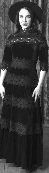 Witchwood black velvet and lave tiered maxi Elowyn dress 