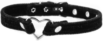 Funk Plus small heart ring black velvet choker