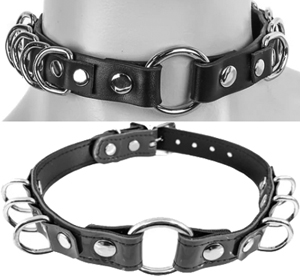 Funk Plus o-ring d-ring leather choker
