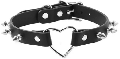 Funk Plus heart spike choker