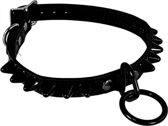 Funk Plus black uk77 stud 3/4 inch leather choker