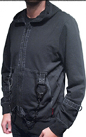 Tripp NYC black cuff men's/unisex hoodie.