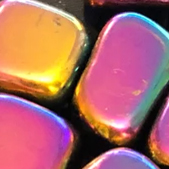 Rainbow magnetic hematite 7/8 inch stone