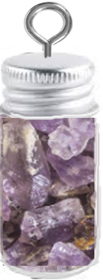 Rough amethyst point 1 1/2 inch bottle necklace