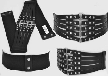 3AM stud elastic waist belt