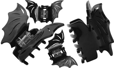 Kreepsville black bat claw hair clip