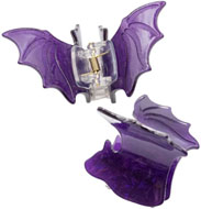 Kreepsville purple bat spring web wing hair clip