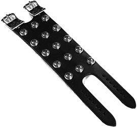 Mascorro 3 row dome stud leather wrist cuff