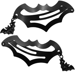 Kreepsville black bat charm hair clip