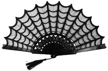 Kreepsville spiderweb lace hand fan