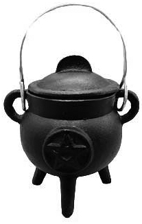 3 inch cast iron cauldron with lid