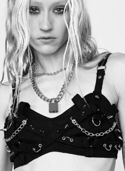 Tripp NYC black Ultra spike bralet top