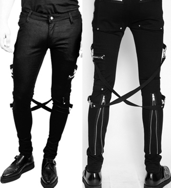 Ipso Facto Men's Gothic, Industrial, Steampunk, Punk, Cosplay Pants