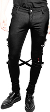 Ipso Facto Men's Gothic, Industrial, Steampunk, Punk, Cosplay Pants