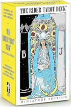 Miniature Rider Waite tarot deck with illustrations by Pamela Coleman Smith