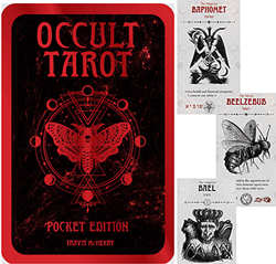 Occult tarot pocket deck in tin.