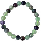 8 mm stretch fluorite bead bracelet