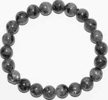 8 mm stretch Larvakite bead bracelet