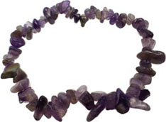 Amethyst chip stretch bracelet