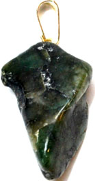 Emerald tumbled stone necklace