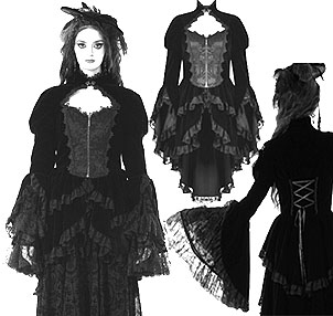 Dark in Love Thorn Oath gothic high low ladies' poly velvet jacket